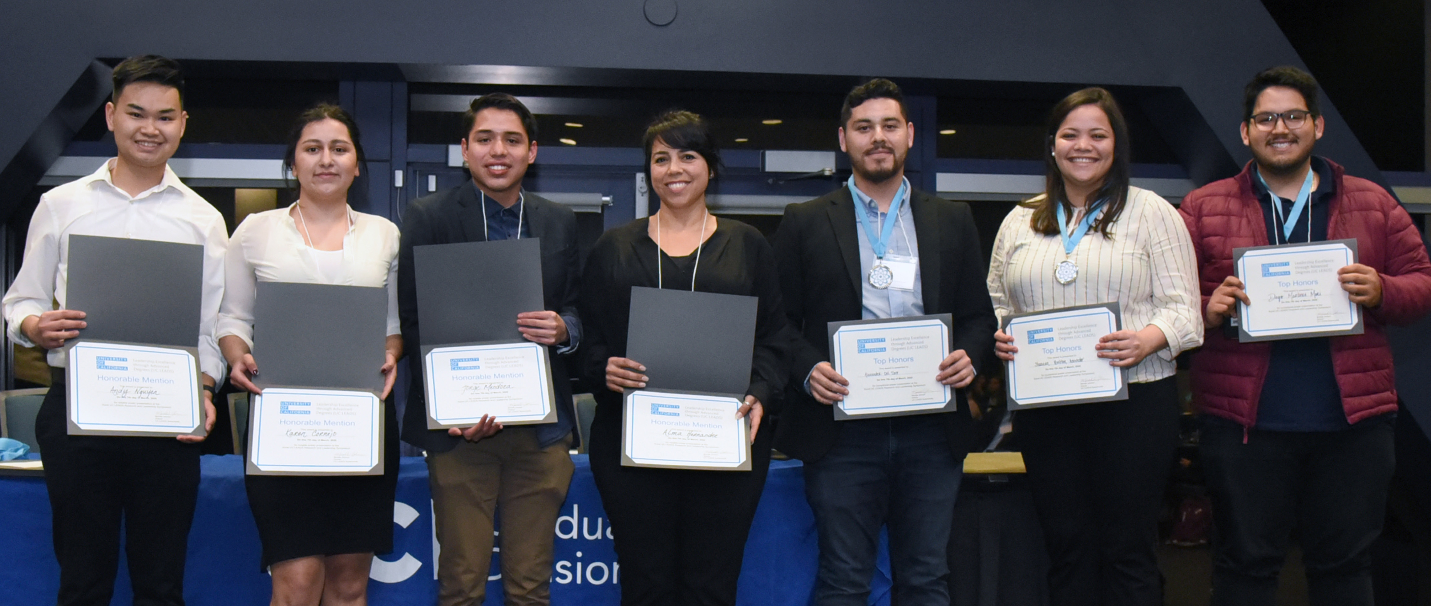 Poster award presentations at the 2020 UC LEADS Symposium at UC Irvine